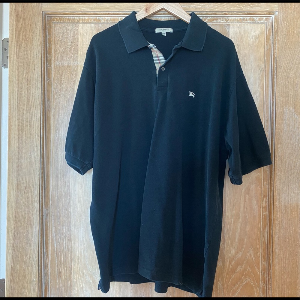 Men’s Black Burberry Polo